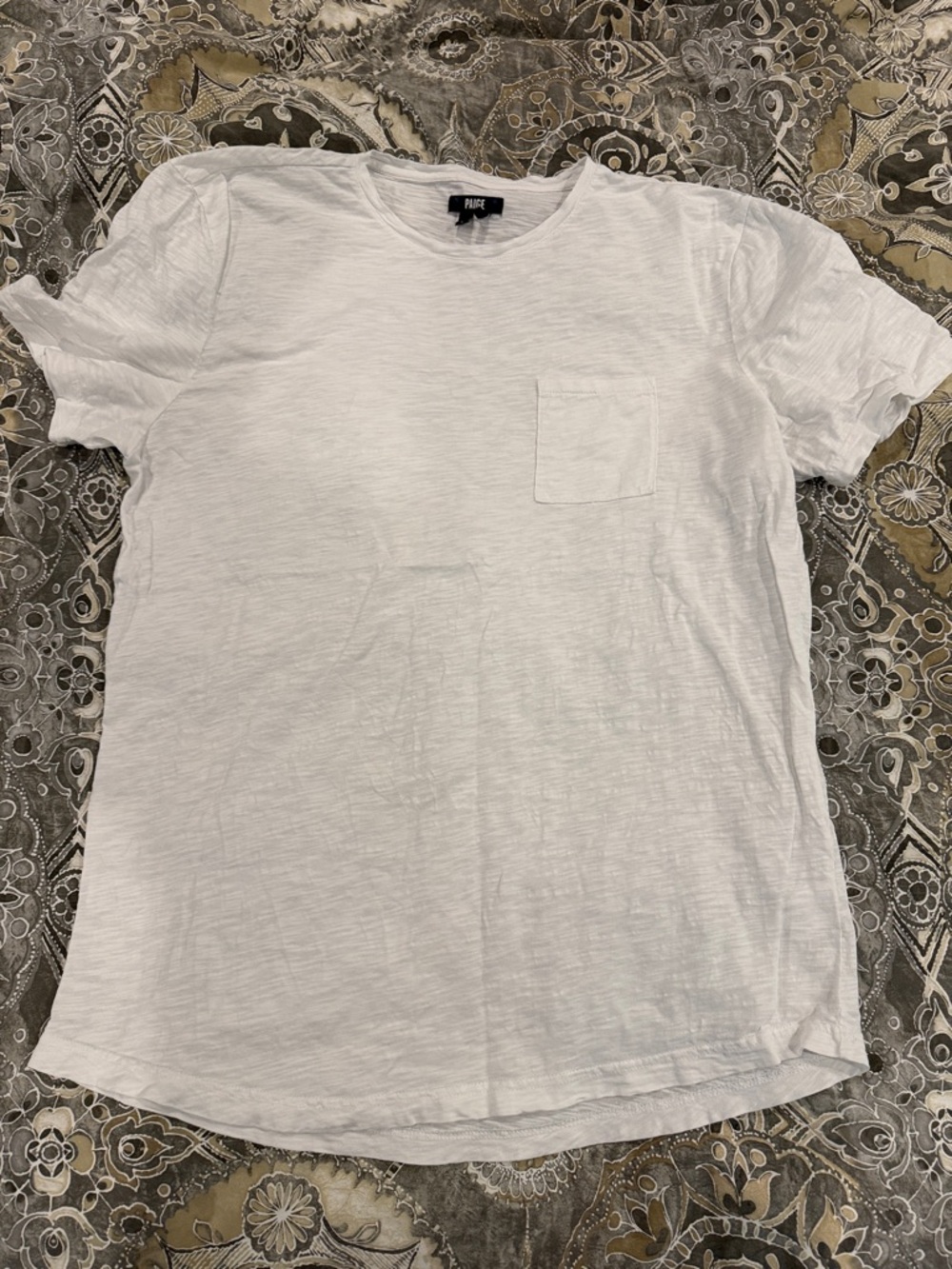 PAIGE Kenneth Pocket Tee in White